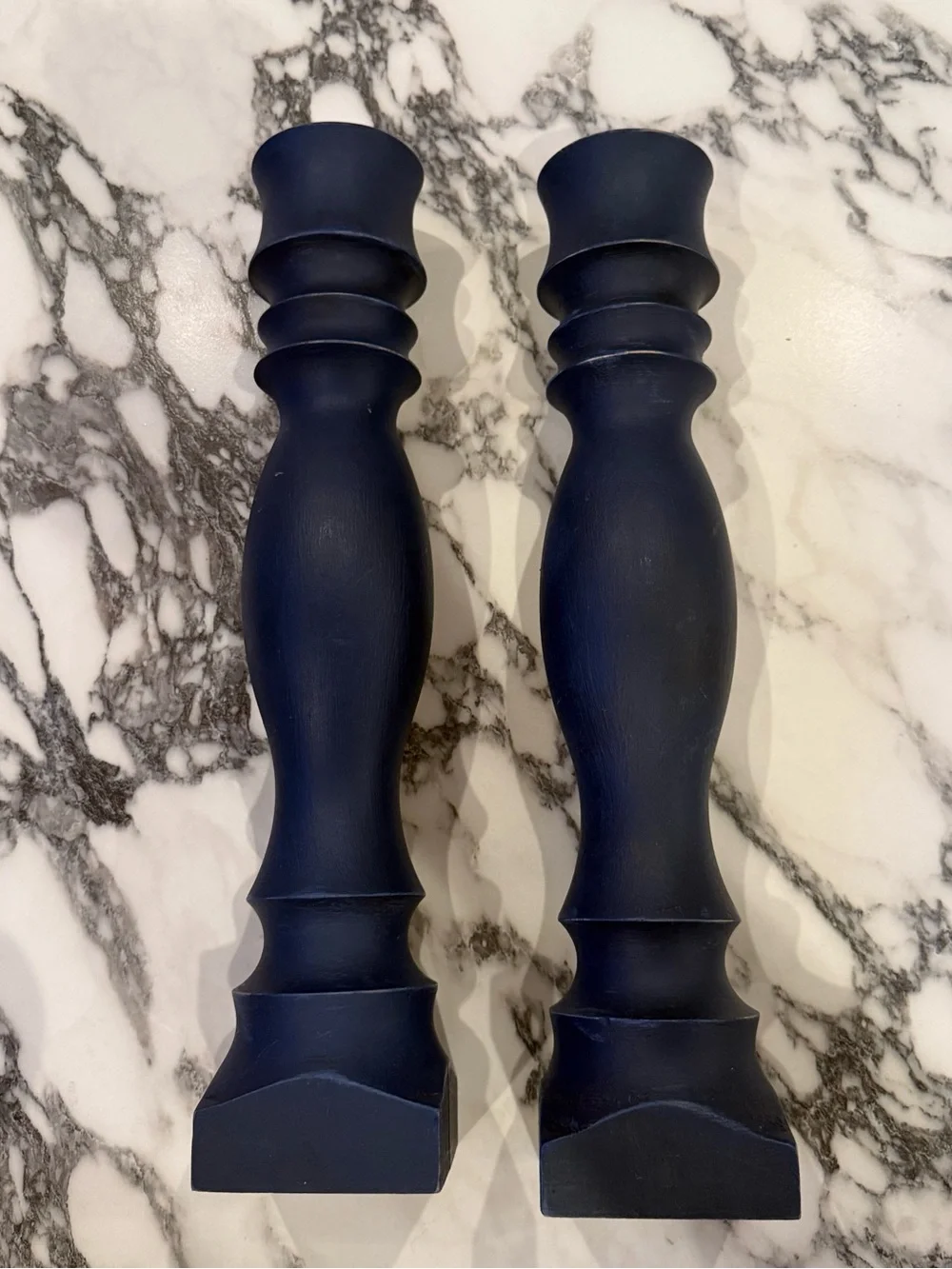 Harp Design Co. Handmade Turned Wood Candlesticks - Set of 2